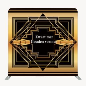 Zwart met Gouden vormen achtergrond