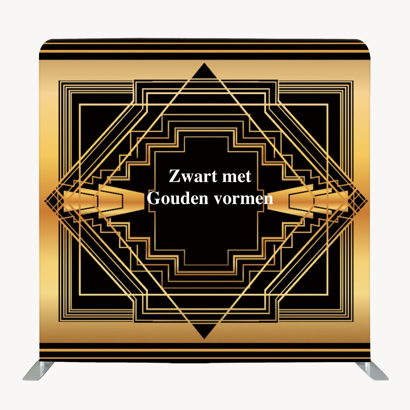 Zwart met Gouden vormen achtergrond